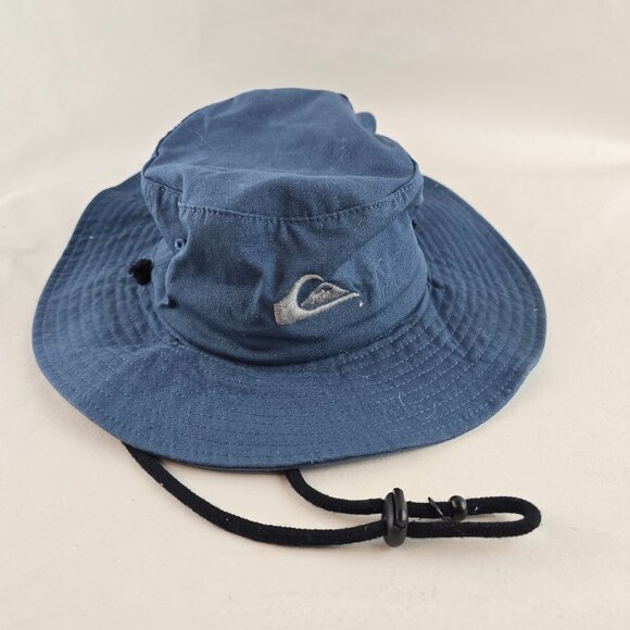 Quiksilver Hat Mens Blue L/XL Surf Bucket Boonie Cap Outdoor Beach Logo Gently u - Picture 1 of 6